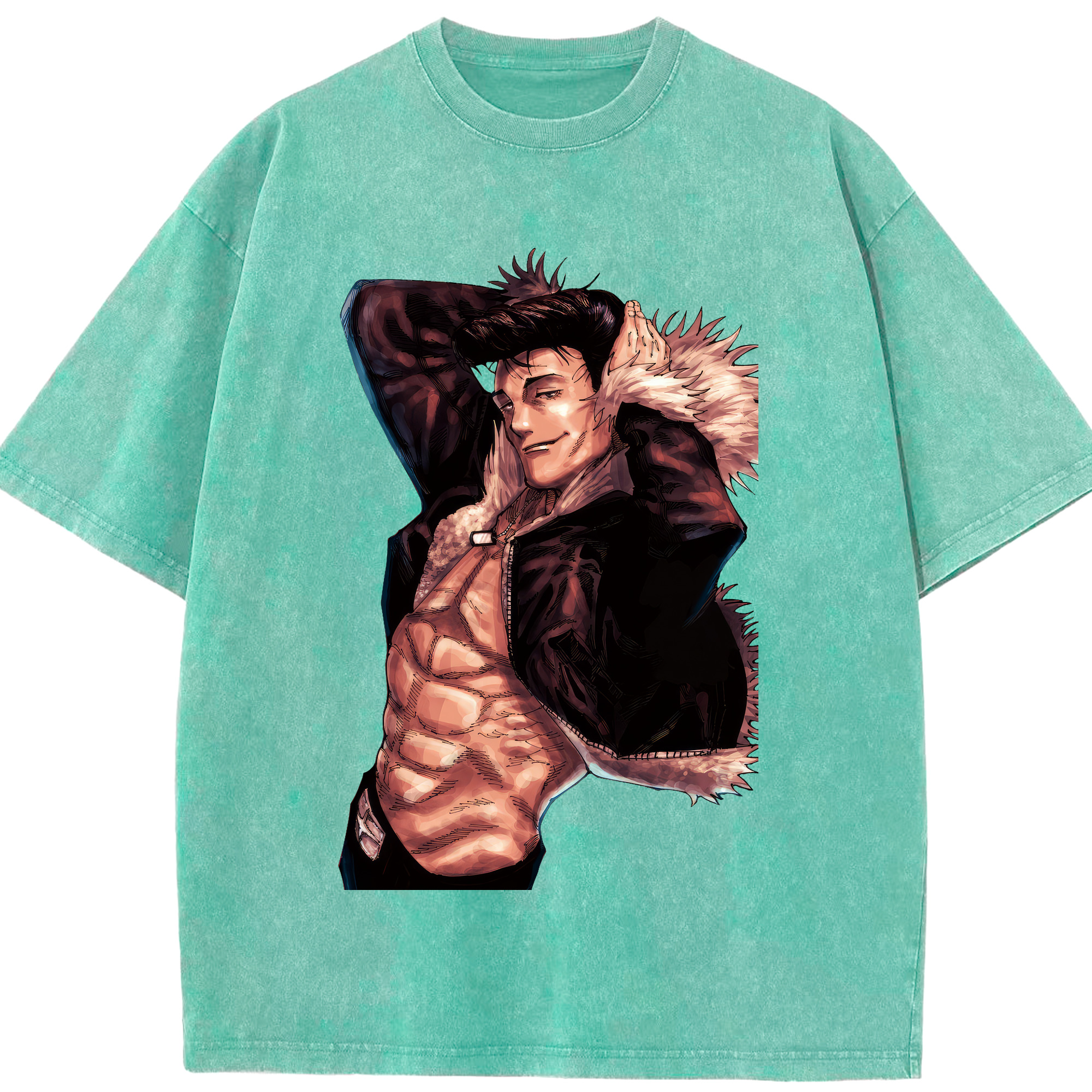（画像用） 呪術廻戦 Jujutsu Kaisen 綿100% ヴィンテージ風 半袖Tシャツ（フロントプリント）